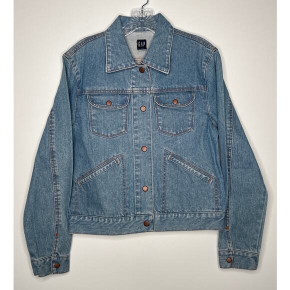 Vintage Y2K GAP Denim Trucker Jacket Light Wash Size L (2001)
Unisex - Picture 6 of 12